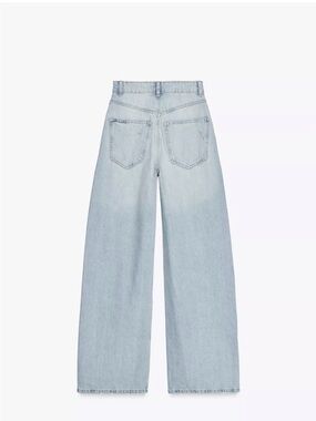 Zara Light Blue Wide-Leg Jeans